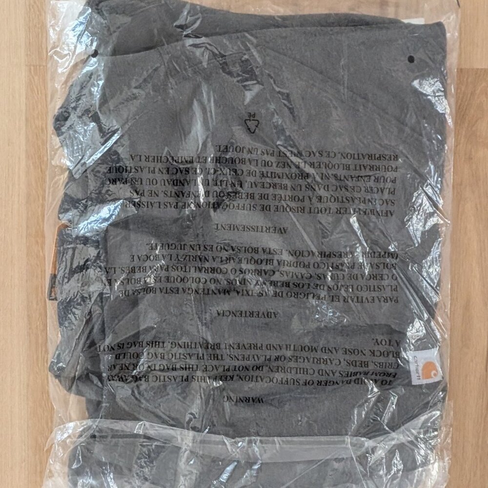 NWT Carhartt Midweight Loose Fit Hoodie XL Charcoal Gray Pullover Sweatshirt - Picture 7 of 7